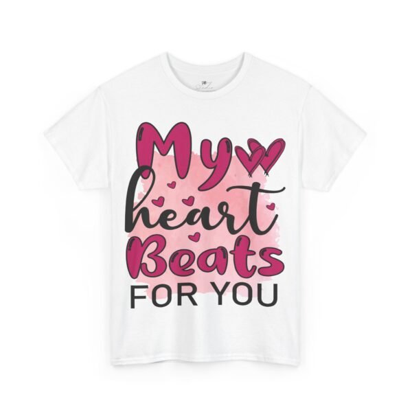 My Heart Beats For You! Sweet Love Graphic Cotton T-Shirt – Valentine’s Day Edition