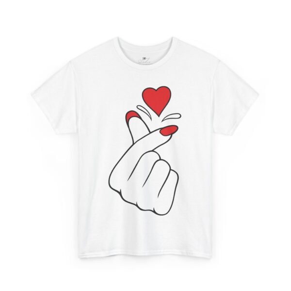 Finger Heart I Love You - Sweet Love Graphic Cotton T-Shirt – Valentine’s Day Edition