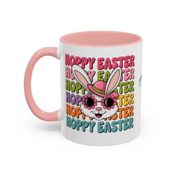 Easter Ceramic Mug 11oz – Retro 'Hoppy Easter' Bunny with Sunglasses Design - Image 3