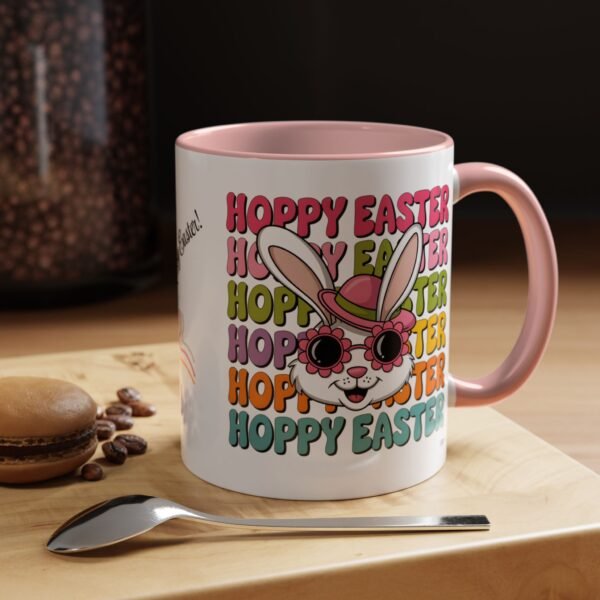 Easter Ceramic Mug 11oz – Retro 'Hoppy Easter' Bunny with Sunglasses Design - Image 5