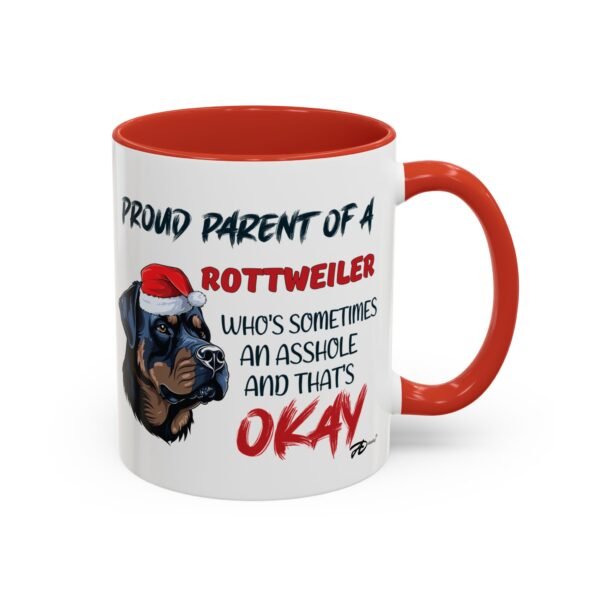 Christmas Rottweiler Ceramic Mug for Proud Dog Parents - Bold & Fun Design