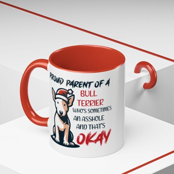 Proud Bull Terrier Parent Mug – Funny Christmas Design, Quirky Holiday Humor - Image 6