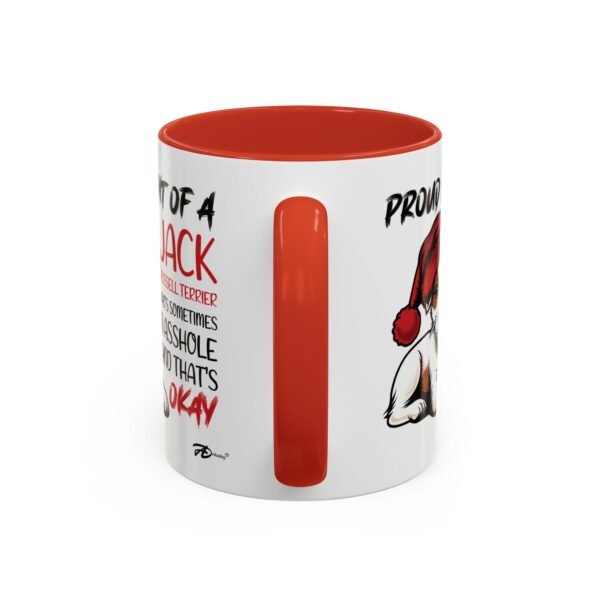 Jack Russell Terrier Mug – Cute Christmas Dog, Festive Santa Hat, Holiday Fun - Image 4