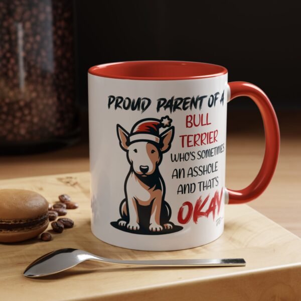 Proud Bull Terrier Parent Mug – Funny Christmas Design, Quirky Holiday Humor - Image 5