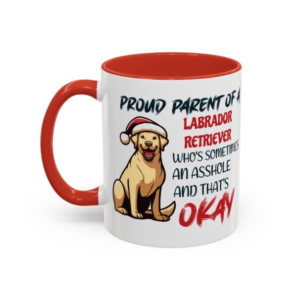 Proud Labrador Parent Mug – Quirky Christmas Design, Funny Holiday Humor - Image 3