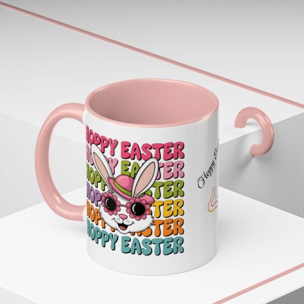 Easter Ceramic Mug 11oz – Retro 'Hoppy Easter' Bunny with Sunglasses Design - Image 6